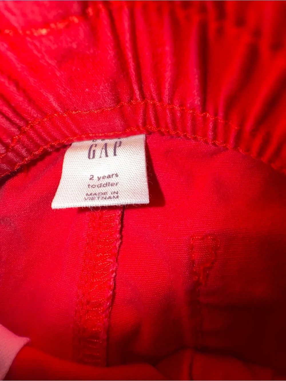 GAP Bright Red Toddler Elastic Waist Shorts